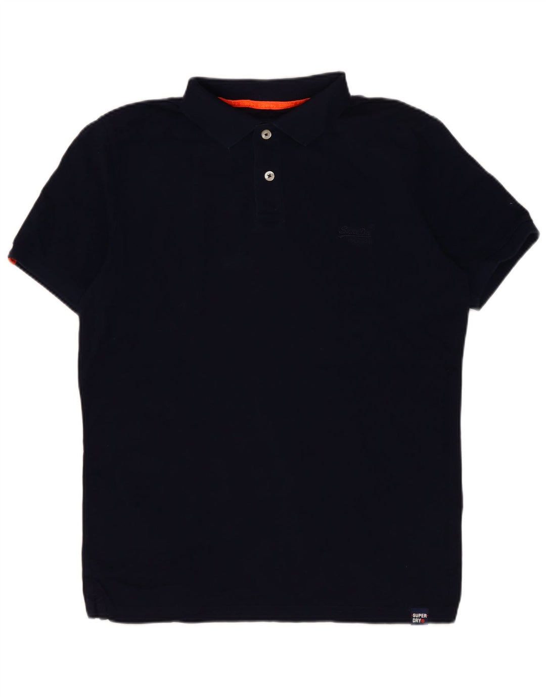 Camisa polo masculina Superdry pequena algodão azul marinho