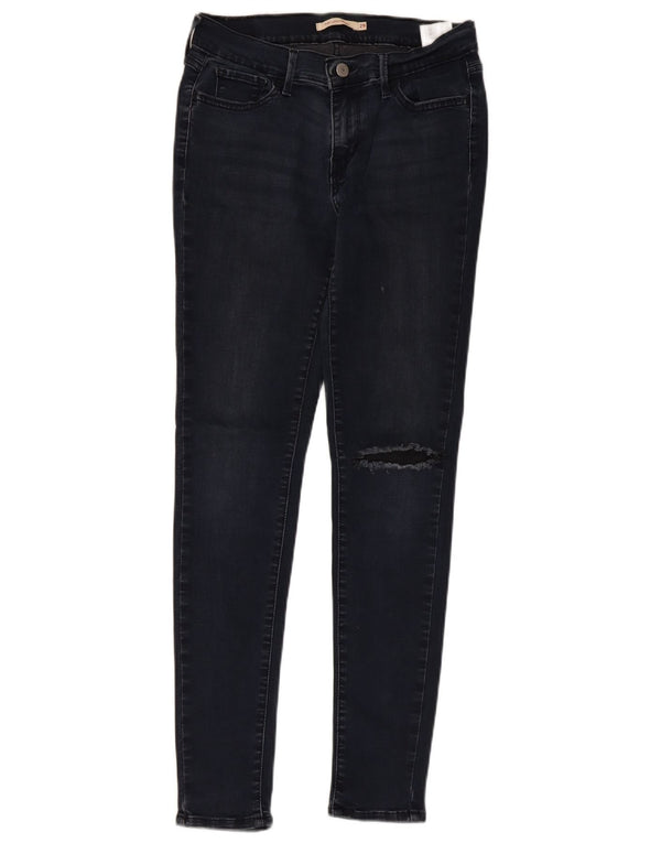 Calça jeans feminina Levi's 710 Distressed Super Skinny W29 L30 Azul Algodão