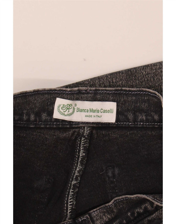 Bianca Maria Caselli Jeans Bootcut Feminino IT 42 Médio W27 L30 Algodão Preto