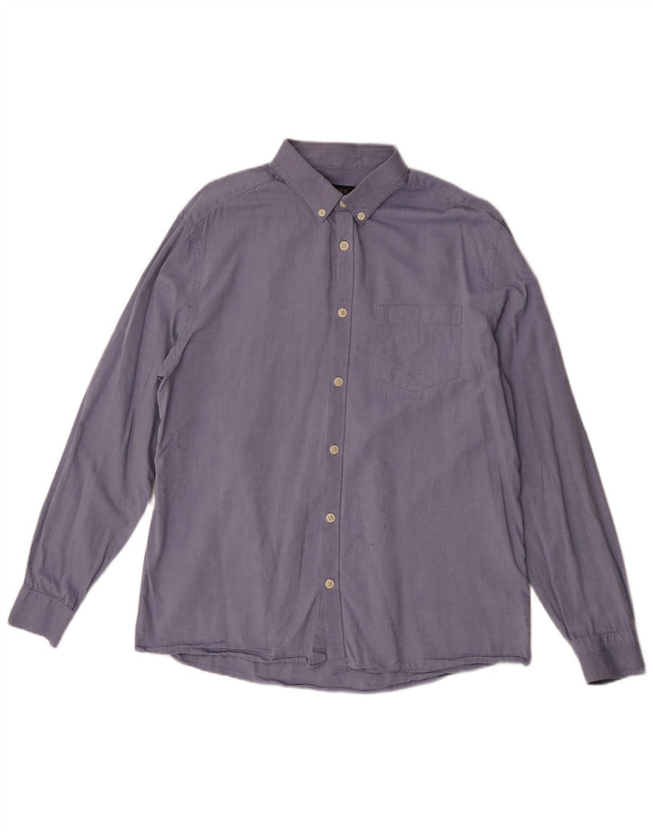 Camisa masculina Jaeger grande algodão azul