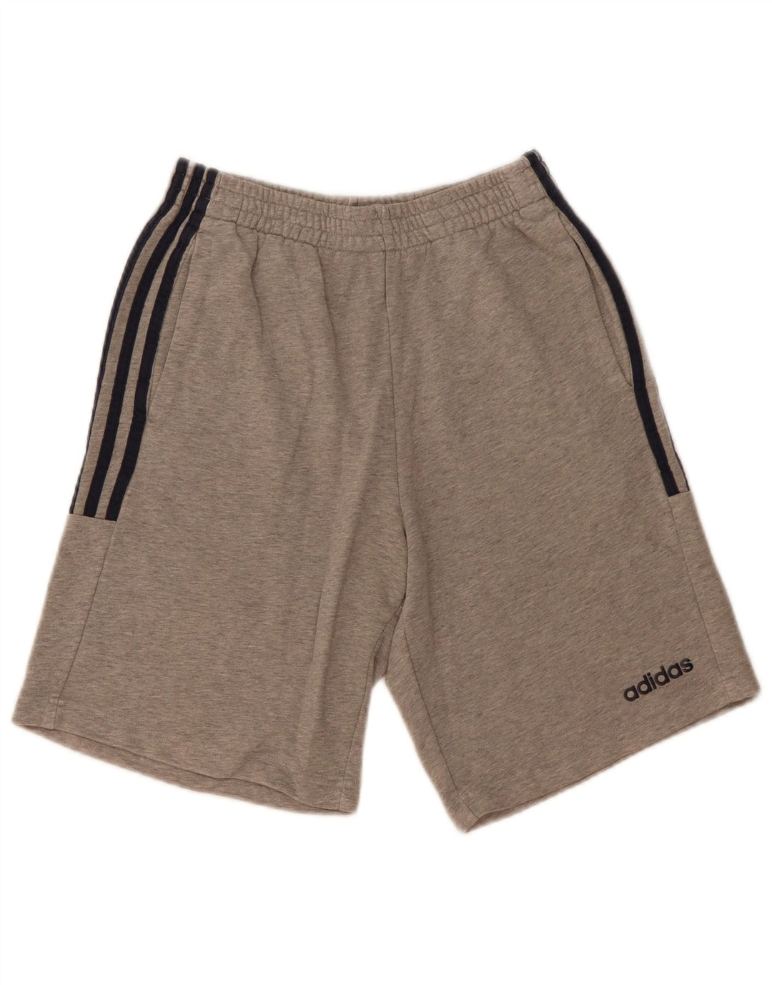 Shorts esportivos masculinos Adidas pequeno algodão cinza