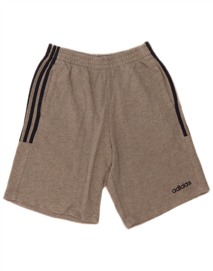 Shorts esportivos masculinos Adidas pequeno algodão cinza