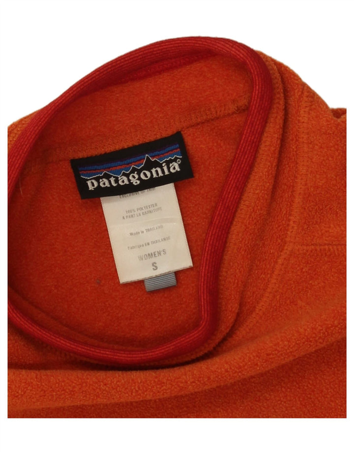 Pulôver de lã feminino Patagonia UK 10 pequeno poliéster laranja
