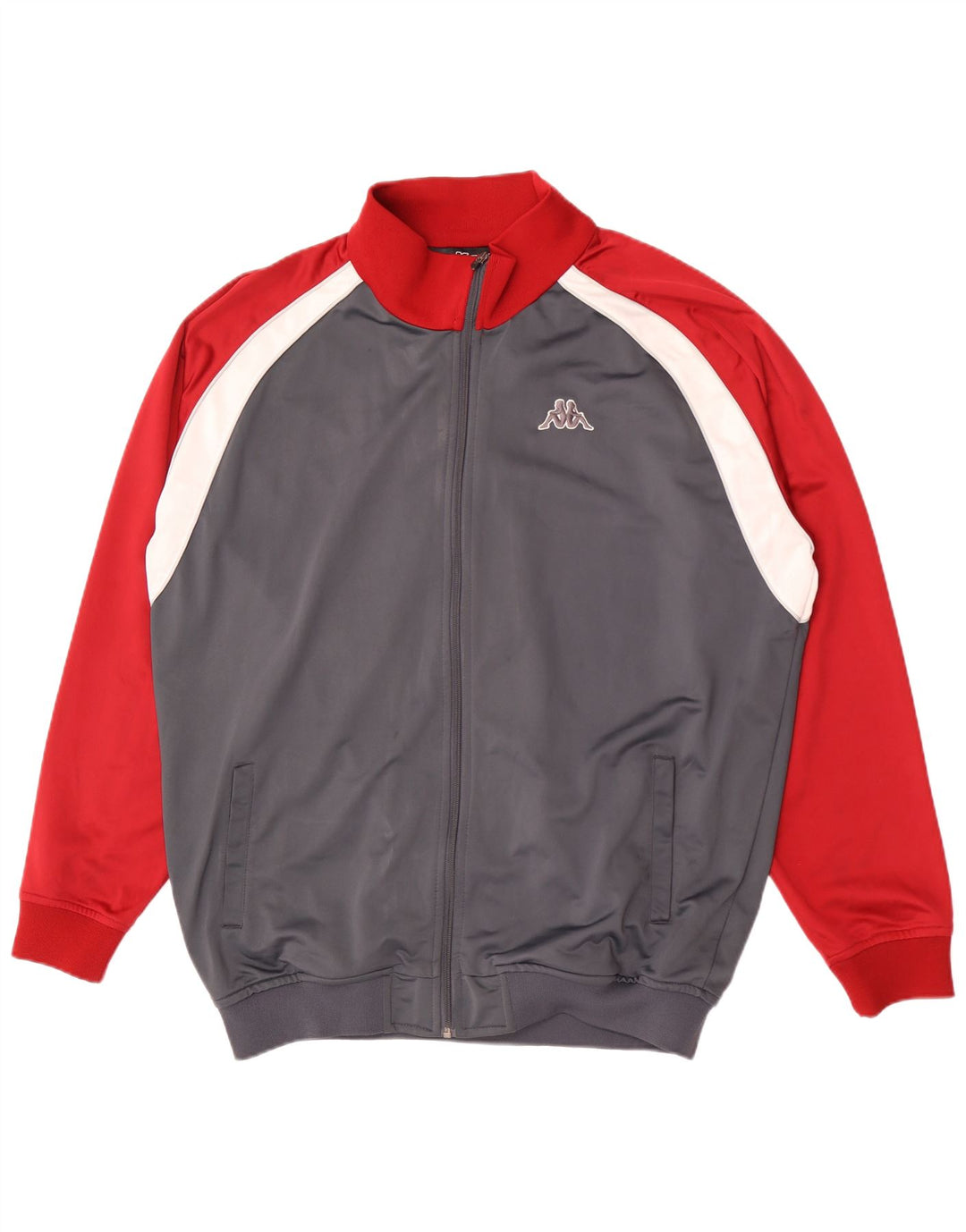 Kappa Mens Treino Top Jacket 3XL Cinza Colourblock Poliéster