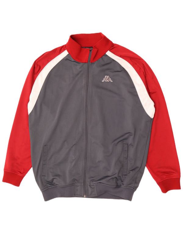 Kappa Mens Treino Top Jacket 3XL Cinza Colourblock Poliéster