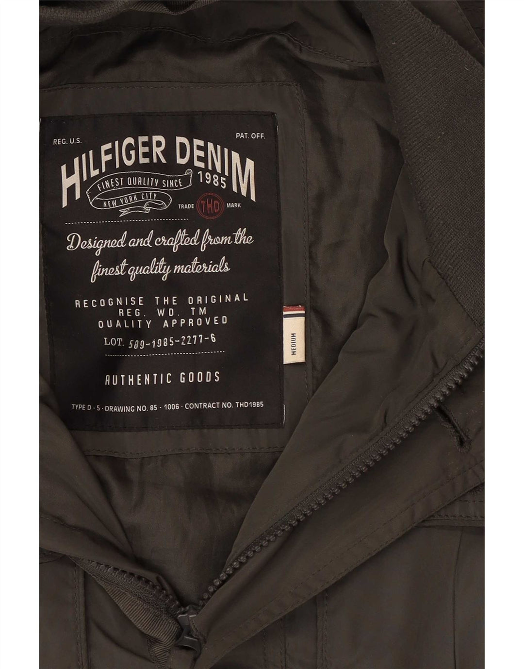 Jaqueta militar masculina Tommy Hilfiger Reino Unido 38 poliéster cáqui médio