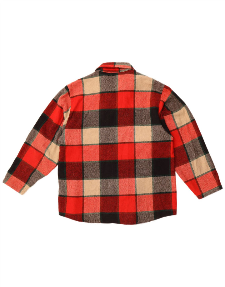 Camisa feminina de flanela BENETTON UK 18 XL multicolorida xadrez acrílica
