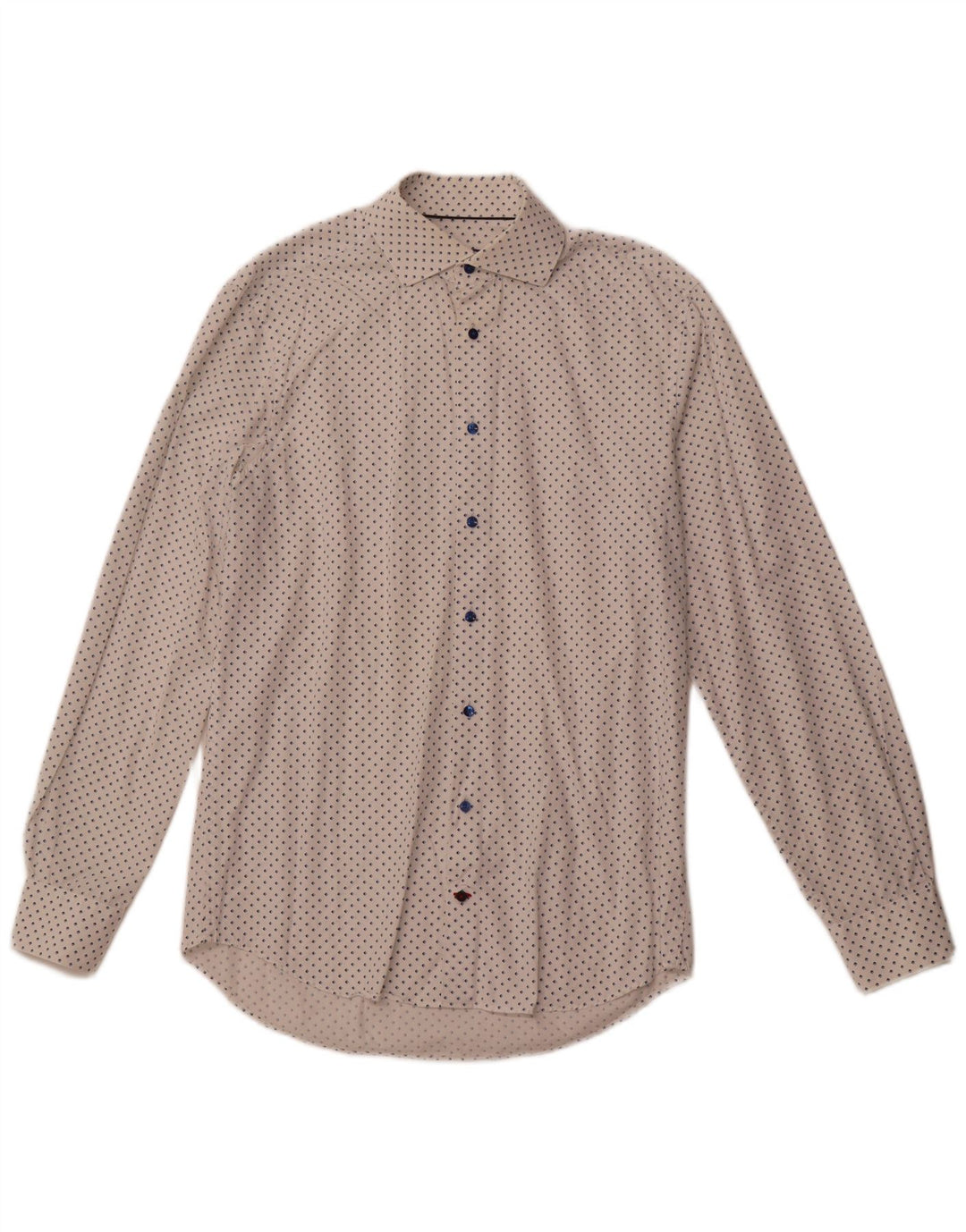 Camisa masculina TOMMY HILFIGER sob medida tamanho 39 15 1/2 médio branco geométrico