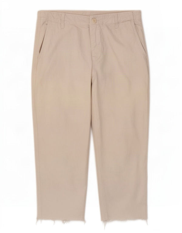 Calça capri feminina Zara EU 40 médio W30 L21 bege