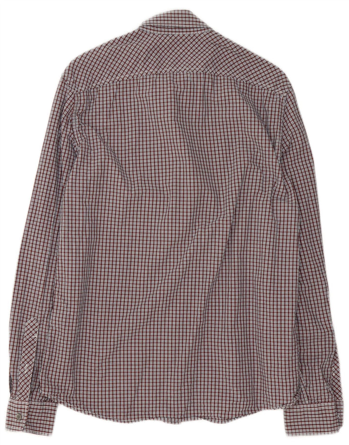 Timberland Mens Slim Fit Camisa Médio Vermelho Gingham