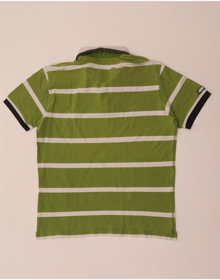 Camisa polo masculina de rugby Murphy & Nye listrada verde grande