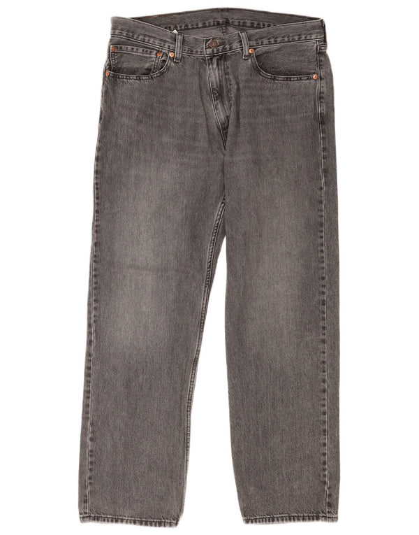 Calça jeans masculina Levi's 555 relaxada fit reta W34 L32 algodão cinza