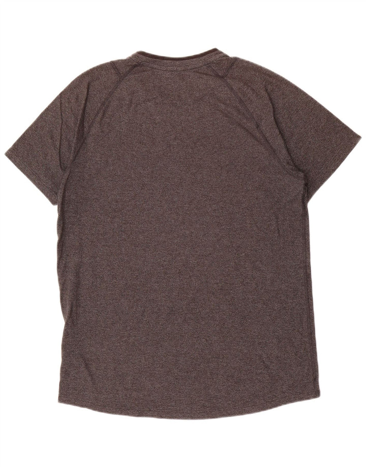 Camiseta masculina PUMA com estampa gráfica de algodão manchado cinza médio