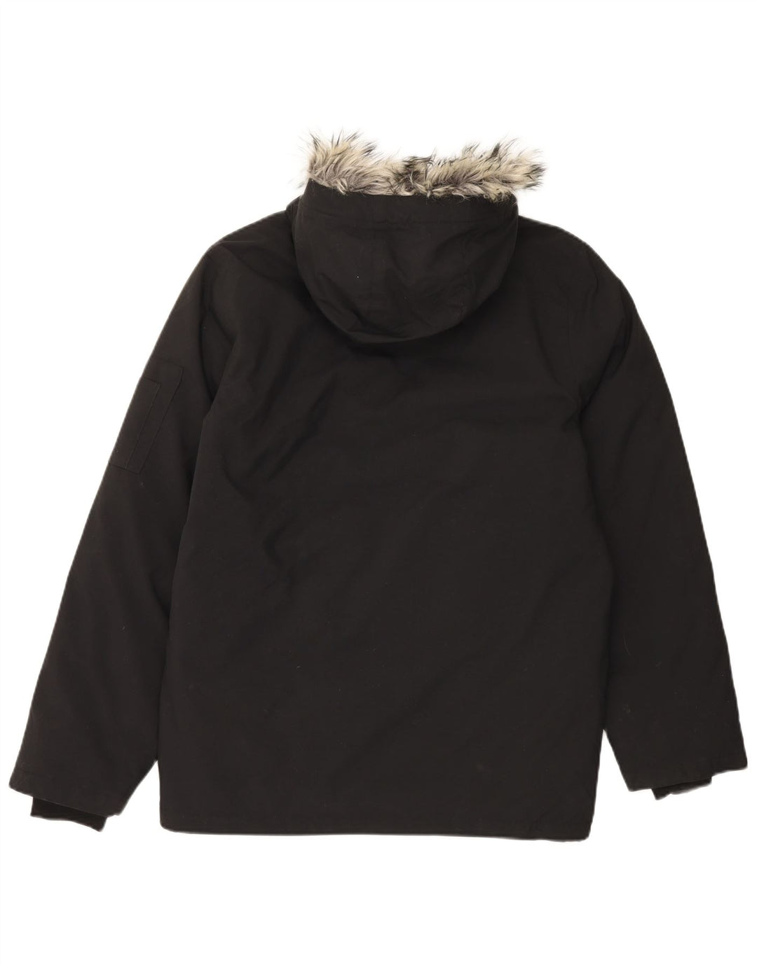 Adidas Mens Hooded Parka Jacket UK 36 Pequeno Preto Nylon