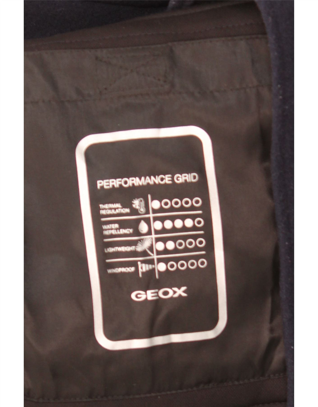 Jaqueta utilitária masculina GEOX Respira UK 42 XL lã azul marinho