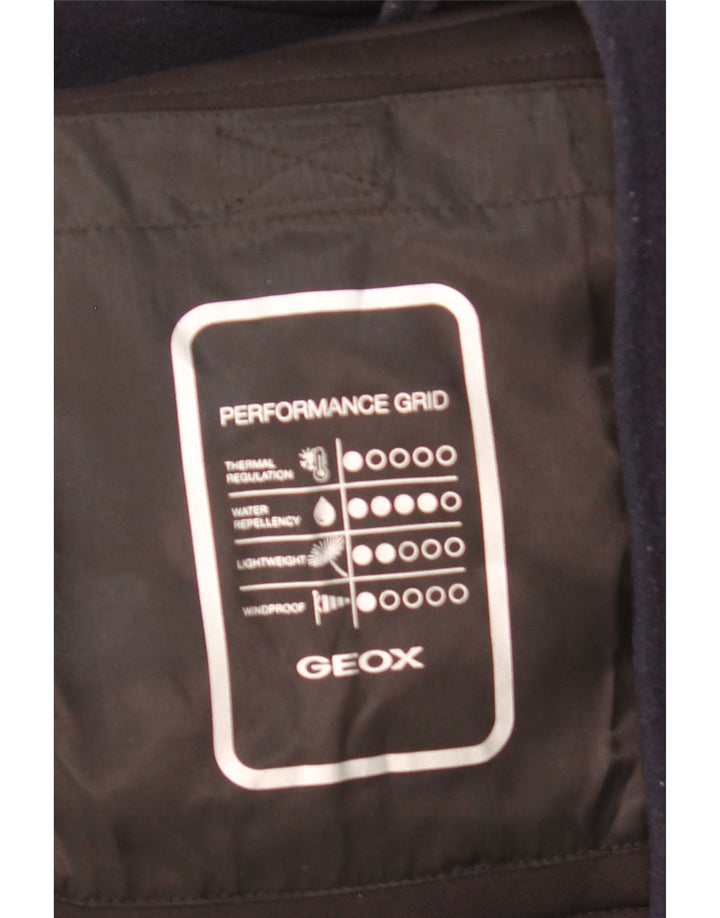 Jaqueta utilitária masculina GEOX Respira UK 42 XL lã azul marinho