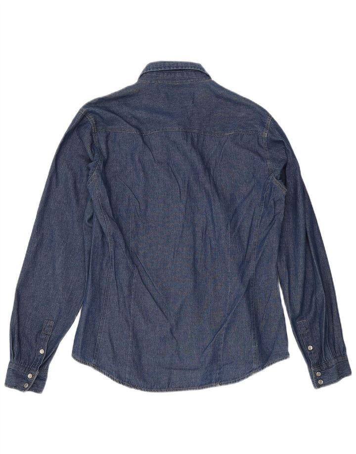 Camisa jeans feminina Brandon & C UK 18 XL azul