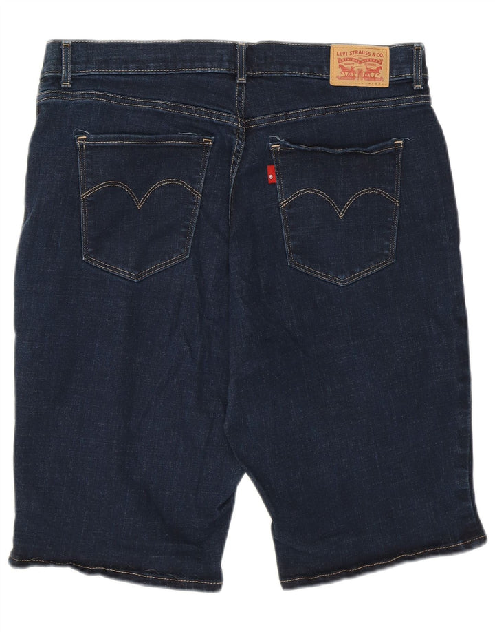Bermuda jeans feminina Levi's W32 médio azul marinho algodão
