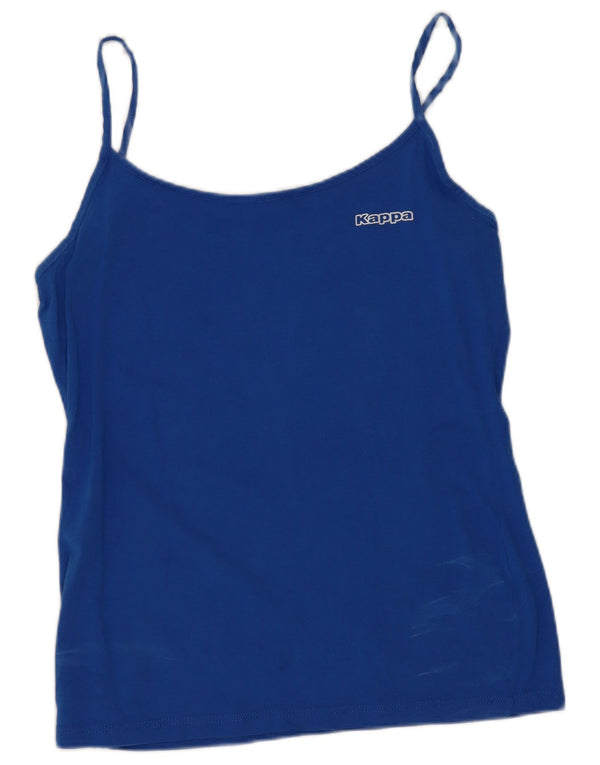 Top Kappa Meninas Crop Cami 13-14 Anos XL Azul Algodão