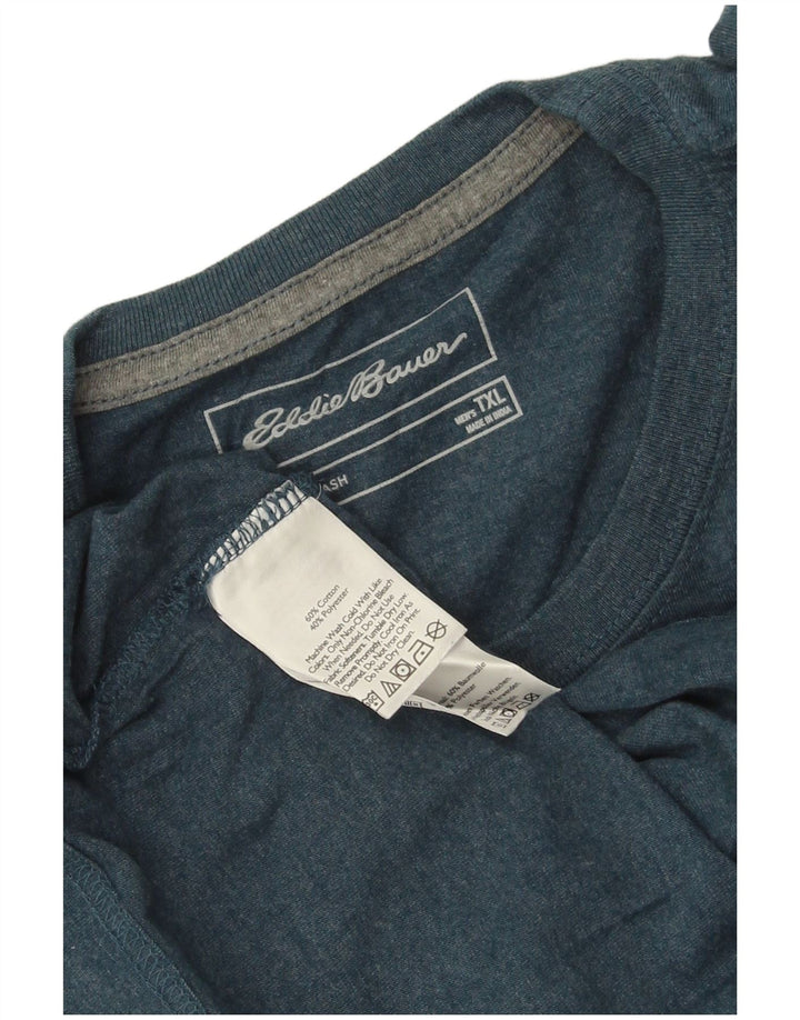 Camiseta masculina EDDIE BAUER Top XL algodão azul