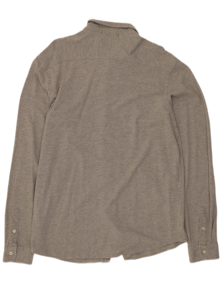 Polo Ralph Lauren Camisa masculina grande algodão cinza