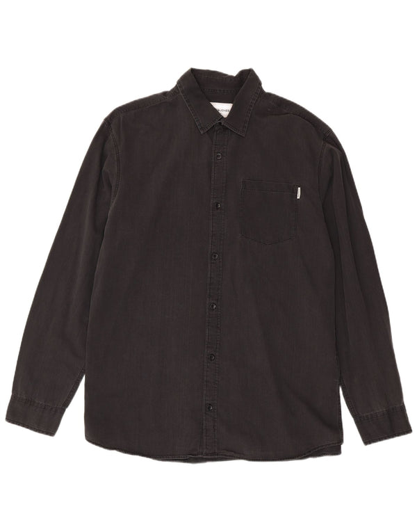 Camisa jeans masculina Jack & Jones XL cinza algodão
