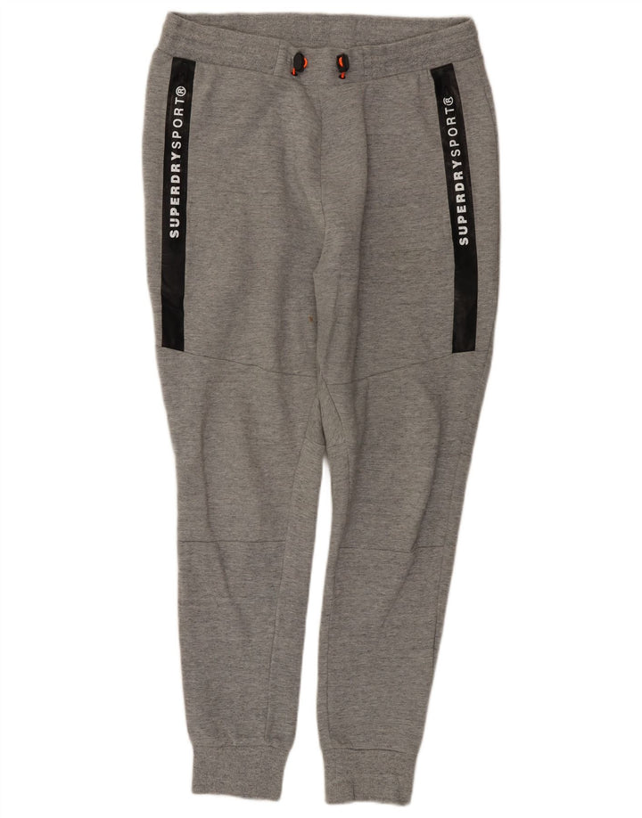 Superdry Mens Graphic Tracksuit Calças Joggers Medium Grey Colourblock