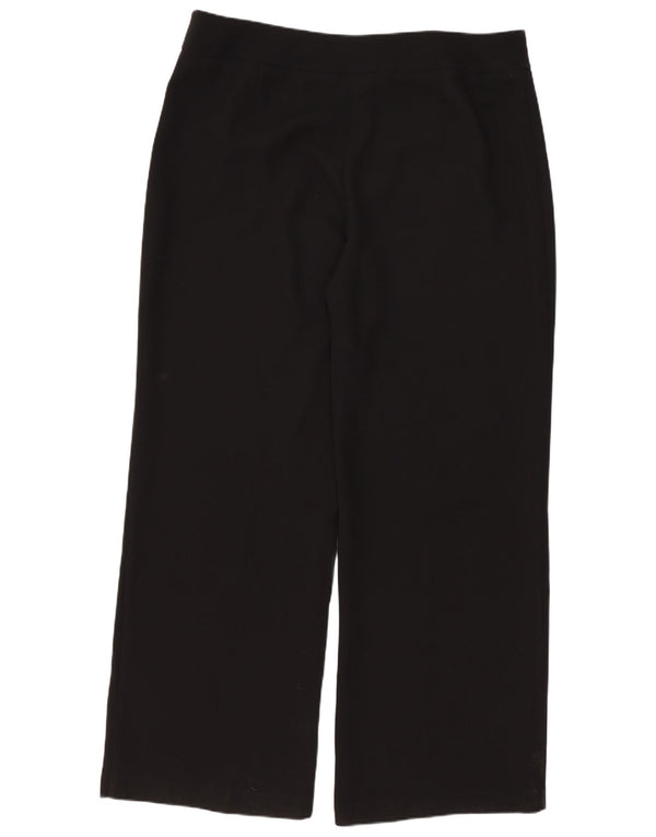 Calça feminina reta casual Marks & Spencer UK 16 grande W36 L31 preta