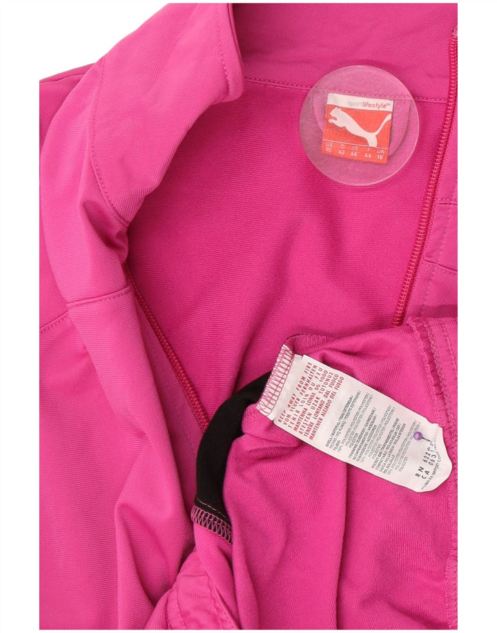 Jaqueta feminina Puma UK 16 grande bloco colorido rosa poliéster