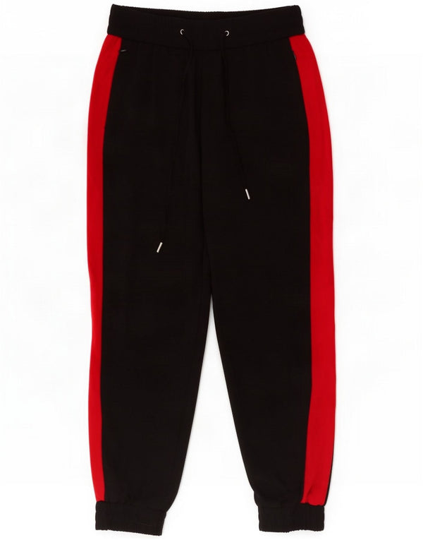 Zara Calça de treino feminina Joggers médio preto Colourblock