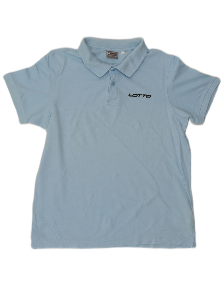 Camisa polo masculina Lotto grande algodão azul