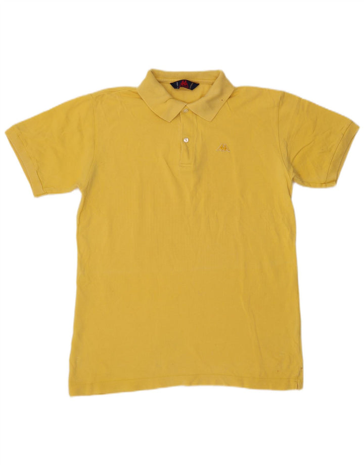 Camisa polo masculina Kappa grande algodão amarelo