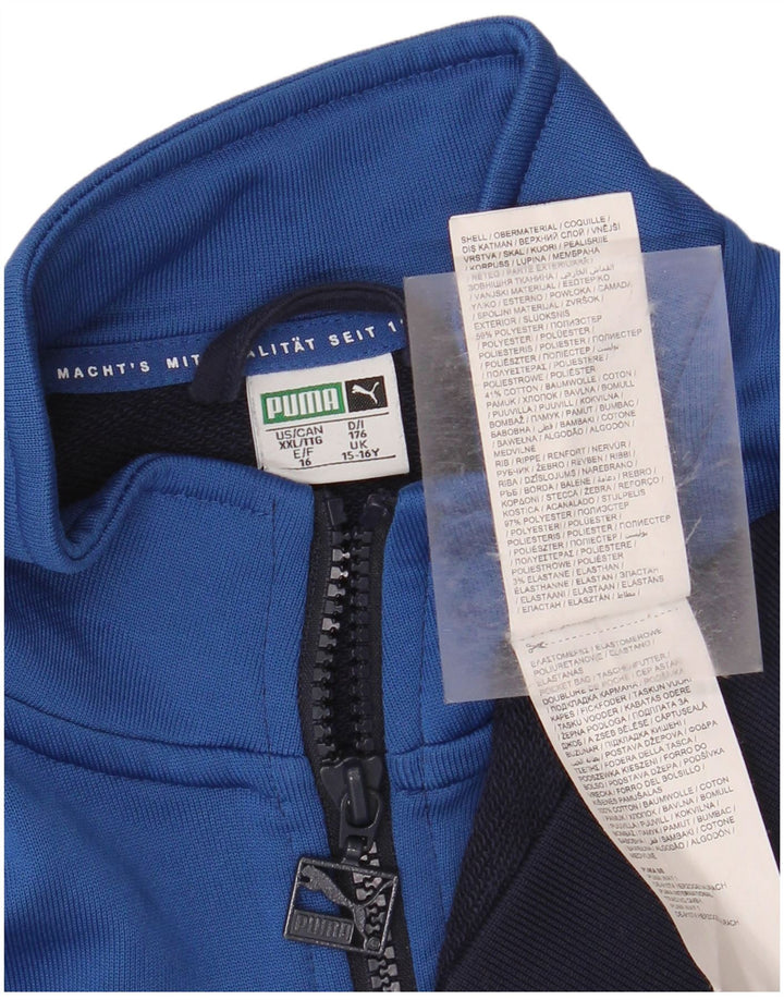 Jaqueta PUMA Meninos Treino Top 15-16 Anos Azul Marinho Colourblock Poliéster