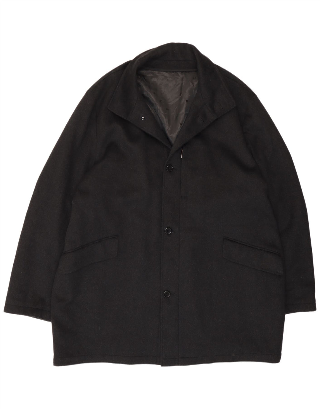 Sobretudo masculino Pierre Cardin IT 50 grande lã preta
