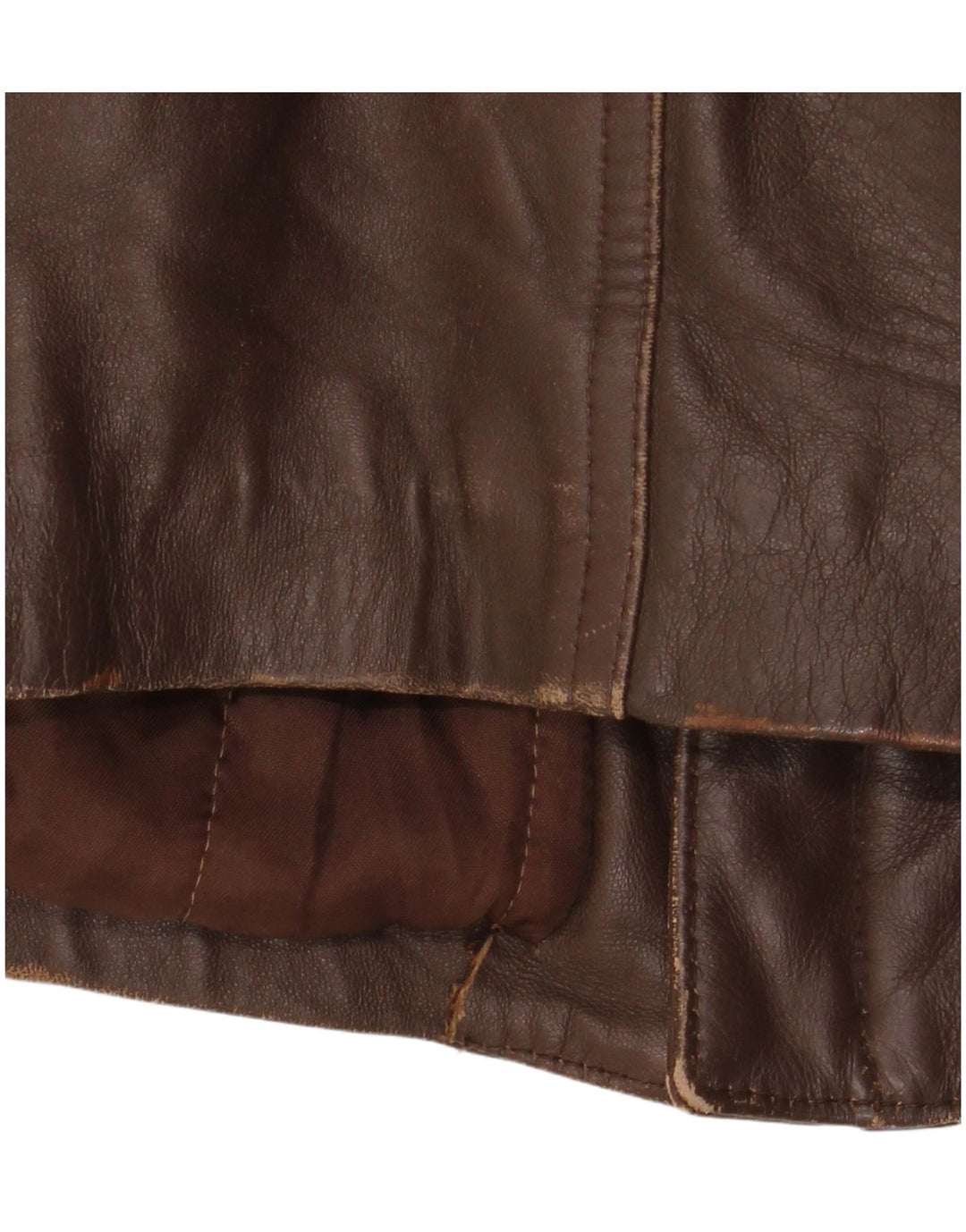 Jaqueta de couro masculina vintage IT 52 XL couro marrom