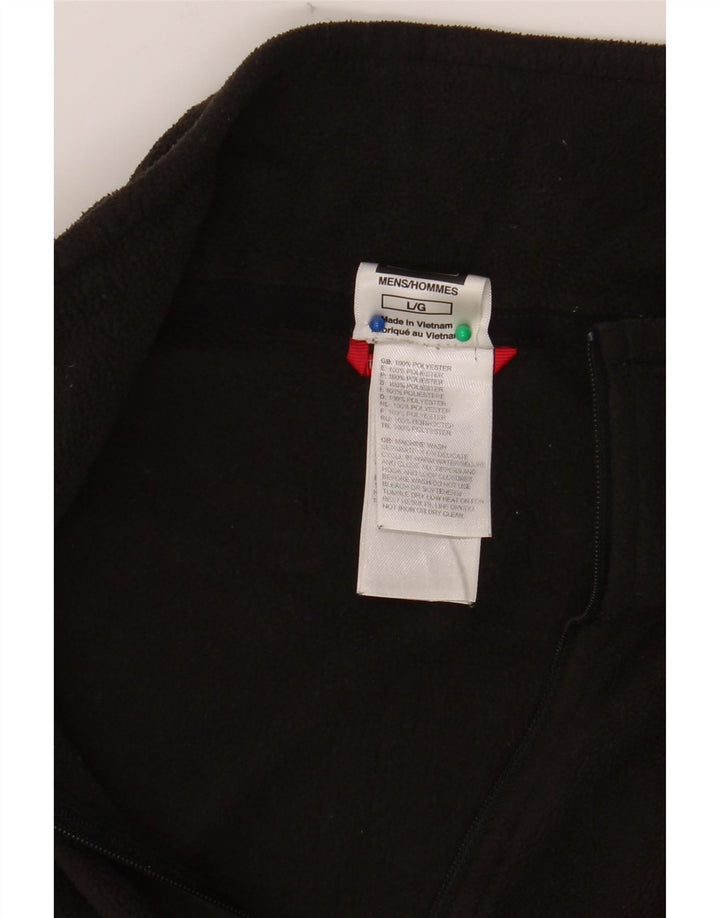 THE NORTH FACE Suéter masculino de lã com zíper e gola grande em poliéster preto