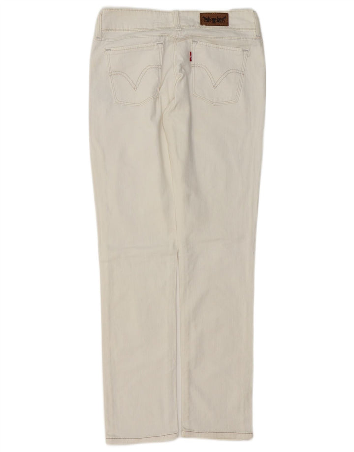 Calça jeans feminina Levi's 571 Slim W28 L30 algodão branco