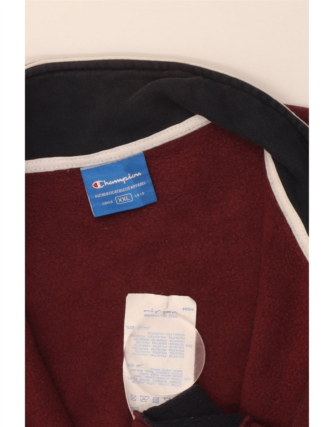 CHAMPION Jaqueta masculina de agasalho 2XL algodão colorblock marrom