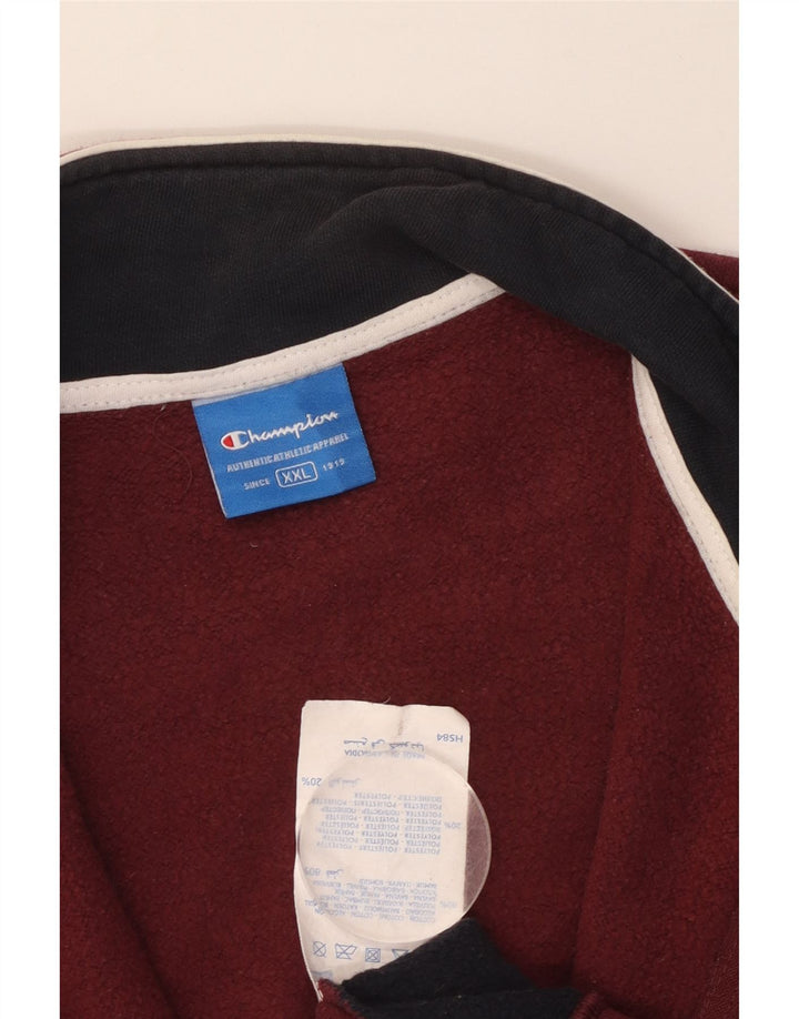 CHAMPION Jaqueta masculina de agasalho 2XL algodão colorblock marrom