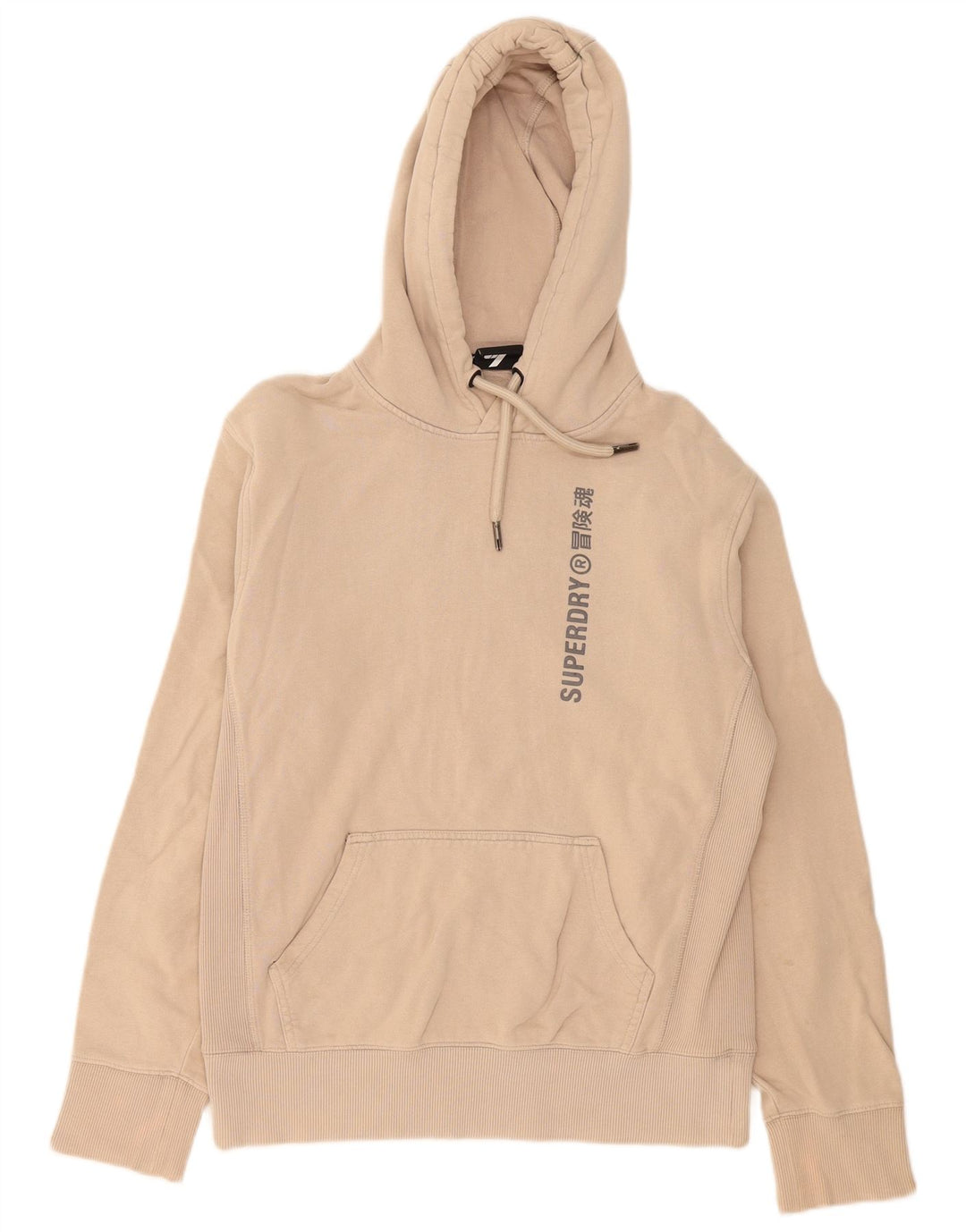 Suéter Superdry masculino com capuz gráfico pequeno bege
