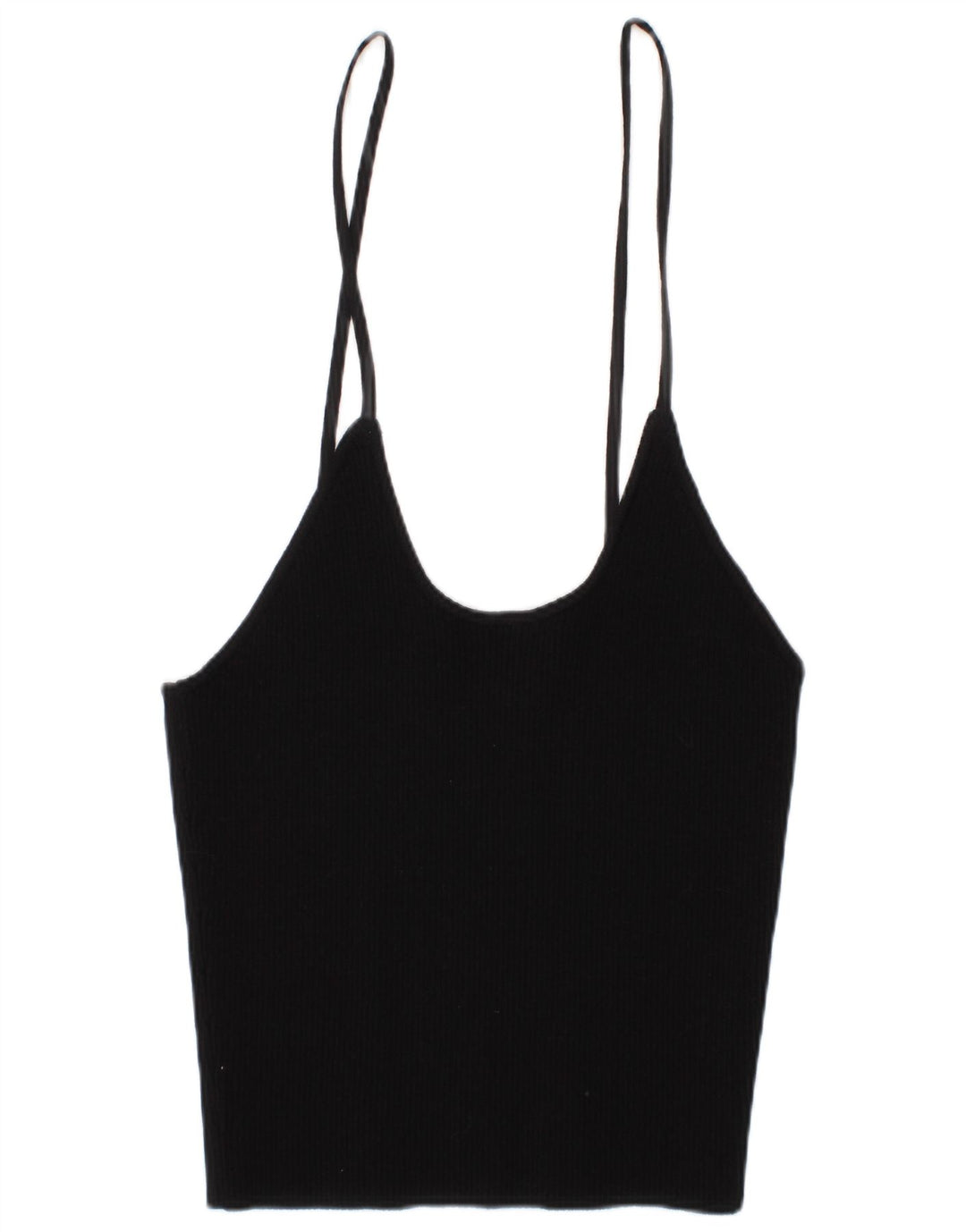 Zara Womens Cami Top UK 10 Pequeno Preto