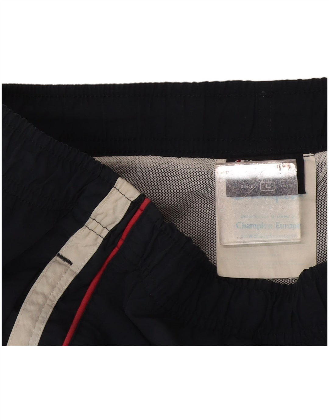 Shorts de natação masculino Champion grande poliamida listrada azul marinho