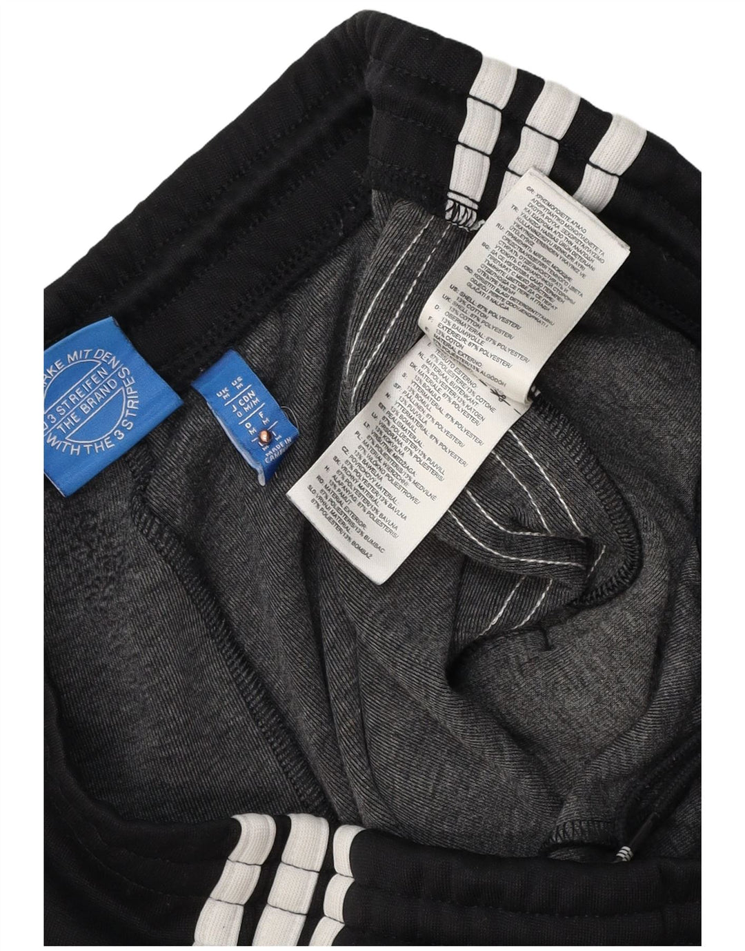 ADIDAS Womens Tracksuit Calças Joggers UK 12 Médio Preto Poliéster