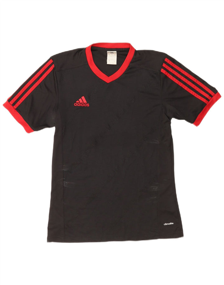 Camiseta Adidas Masculina Climalite Top Pequena Listrada Preta