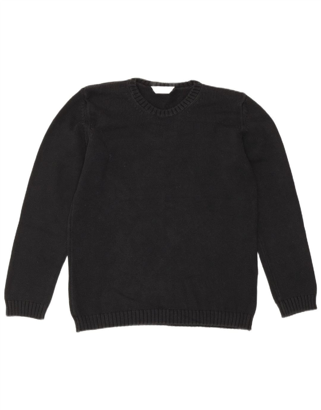 Suéter feminino Marks & Spencer com gola redonda grande, Reino Unido 10 pequeno preto