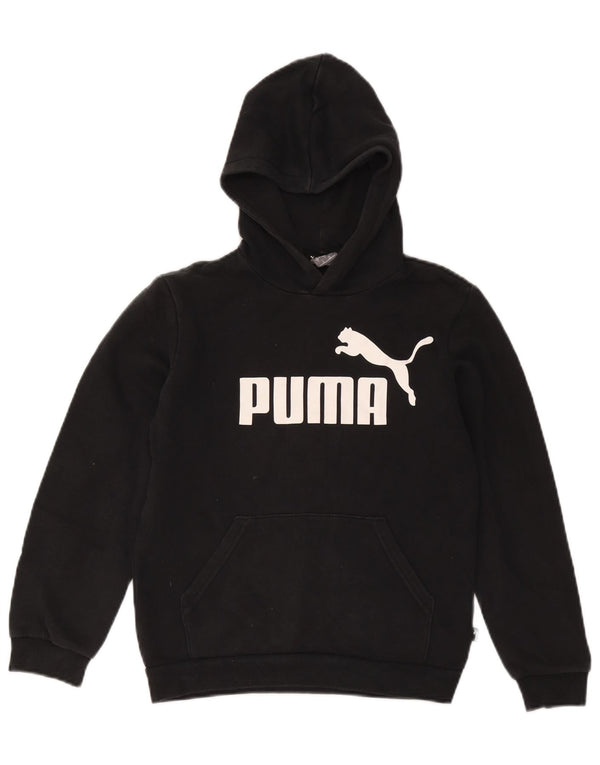 Jumper com capuz gráfico Puma Boys 11-12 anos preto algodão