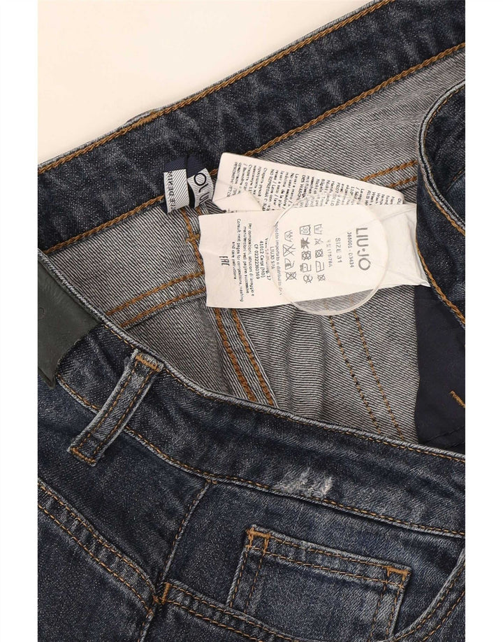 Liu Jo Jeans feminino slim desgastado W31 L28 algodão azul