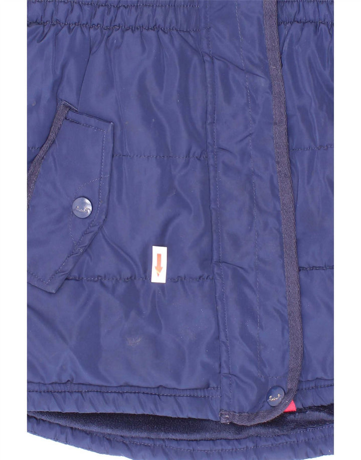 Jaqueta Parka com capuz para meninas Jasper Conran 5-6 anos poliéster azul marinho