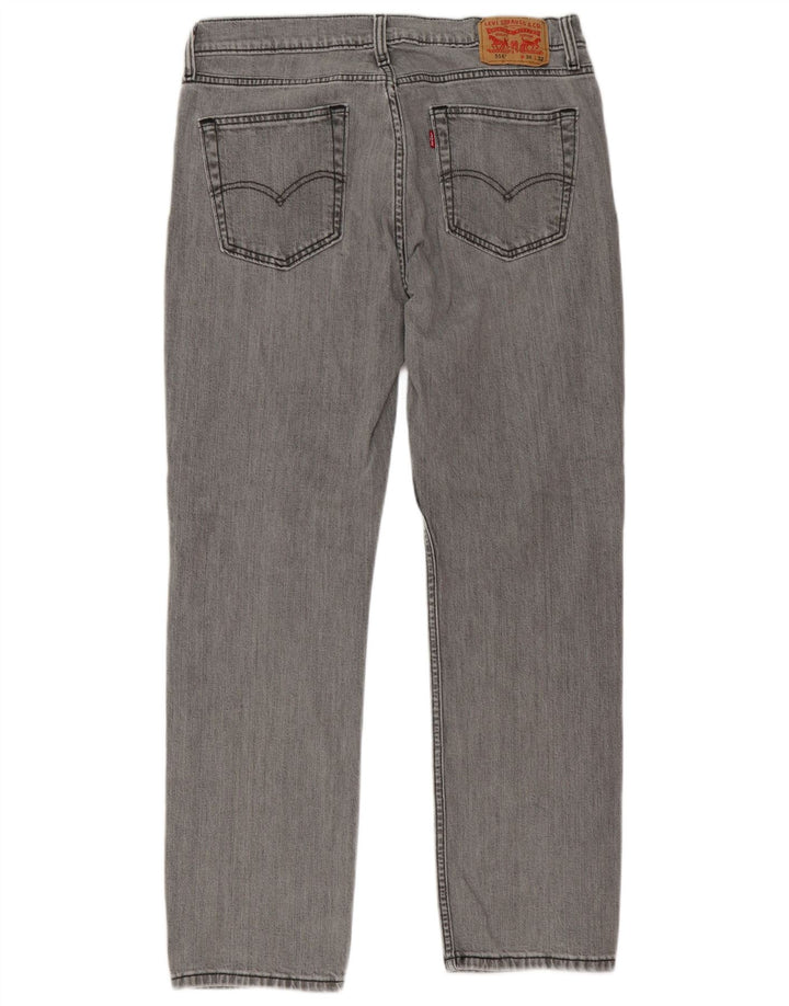 Calça jeans masculina Levi's 514 Straight W34 L32 cinza algodão