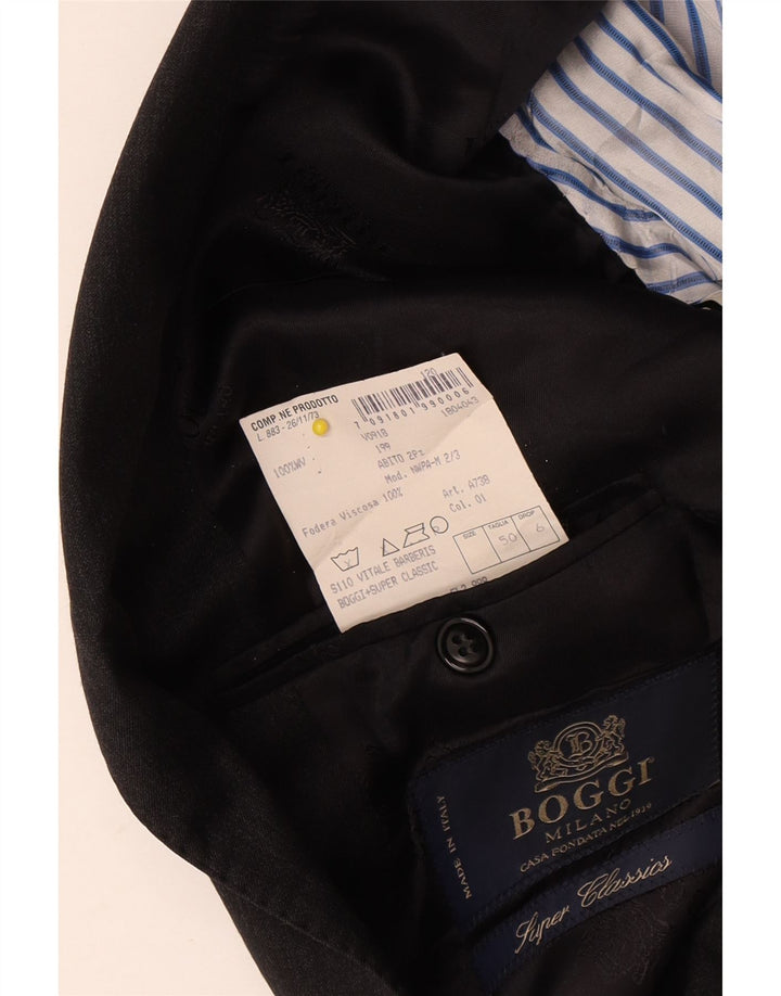 Jaqueta blazer masculina Boggi Milano com 3 botões IT 50 grande lã cinza